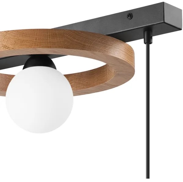 Csillár zsinóron OTIS 1xG9/5W/230V + 2xE27/15W/230V tölgy