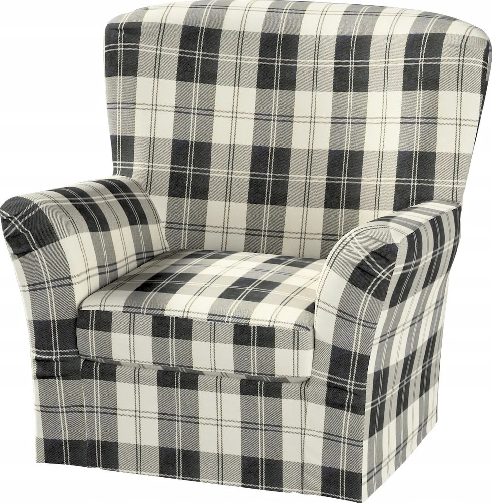 Dekoria Tomelilla magas fotelhuzat Ikea könyvjelzőkkel, szürke