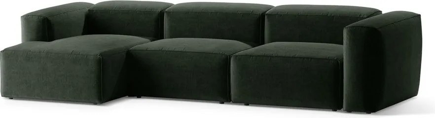 Zöld sarokkanapé (bal oldali-heverő résszel) Bergamo – Cosmopolitan Design