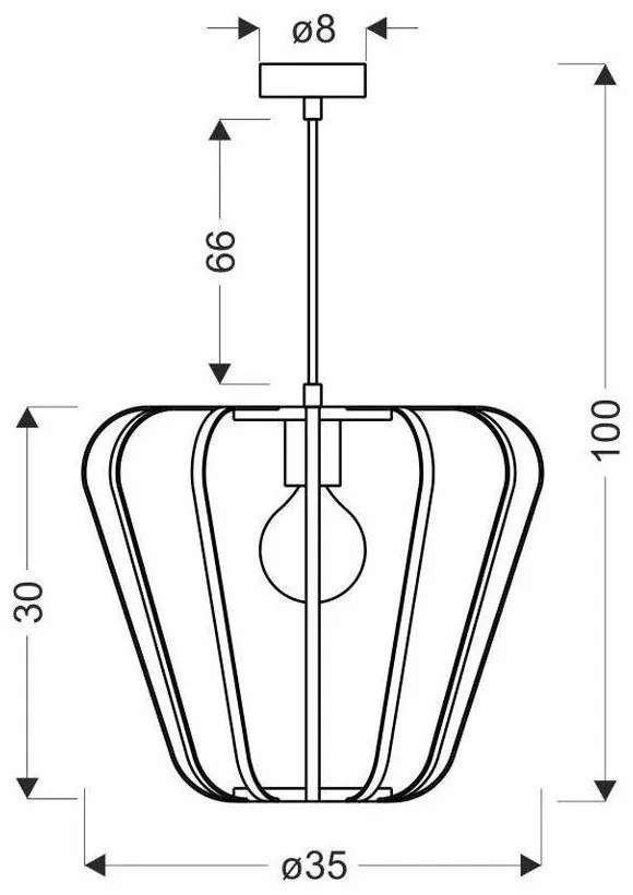 Fekete fém függőlámpa ø 35 cm Jonas – Candellux Lighting