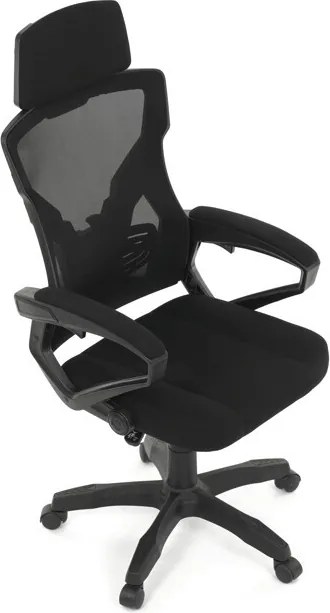 Irodai szék, magasságában állítható, fekete szövet, KA-R223 BK