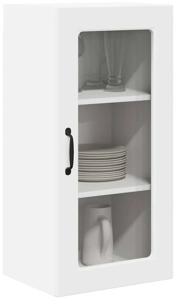 Fali konyhaszekrény 2 pcs Fehér 40 x 31 x 80 cm Faanyag