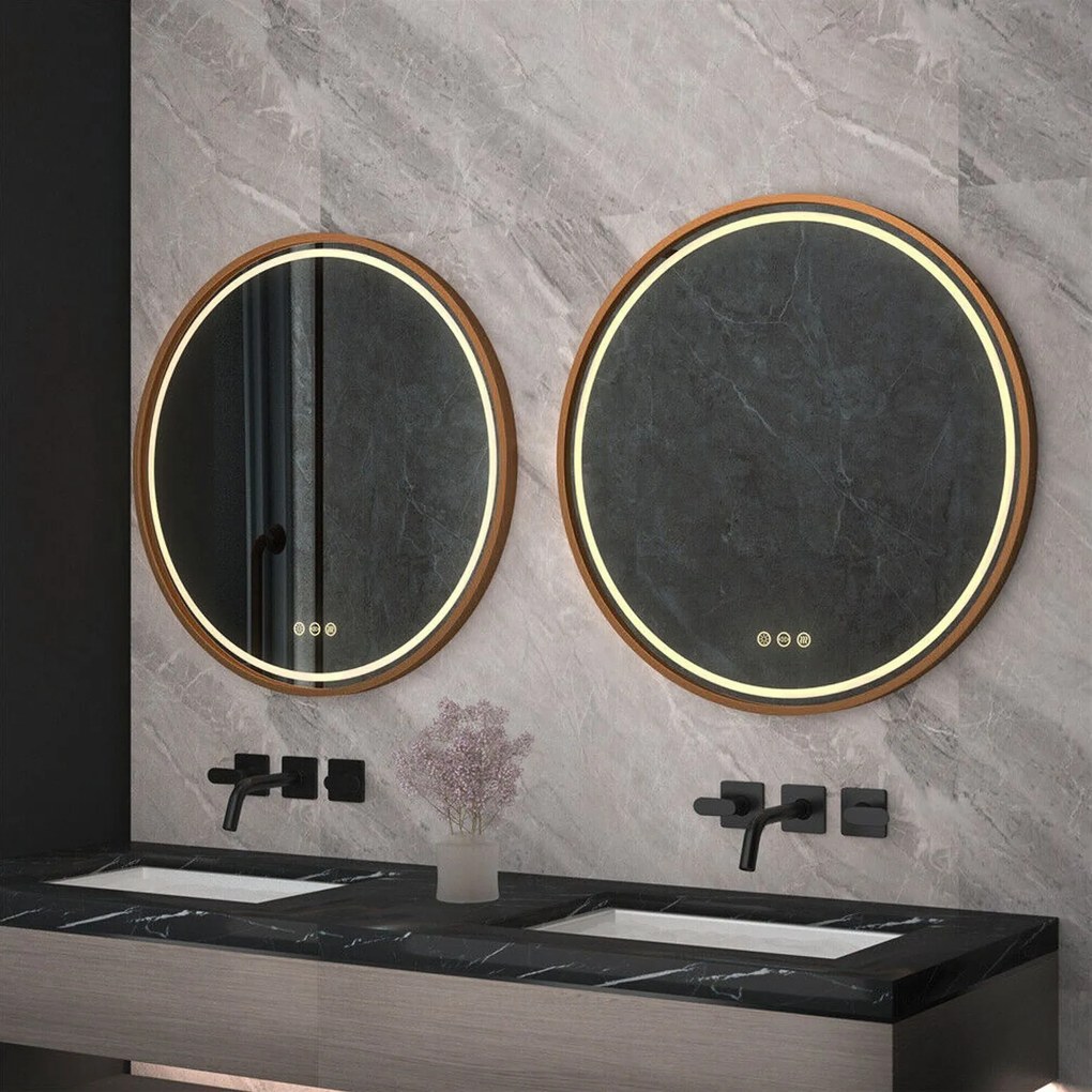 LED Tükör 90cm MMJ BRUSH ROSE GOLD