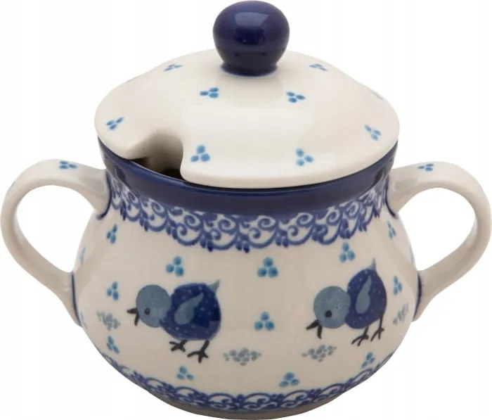 Cukortartó 200 ml Művészi kerámia Bolesławiec dek 2705 Liana Csirkék