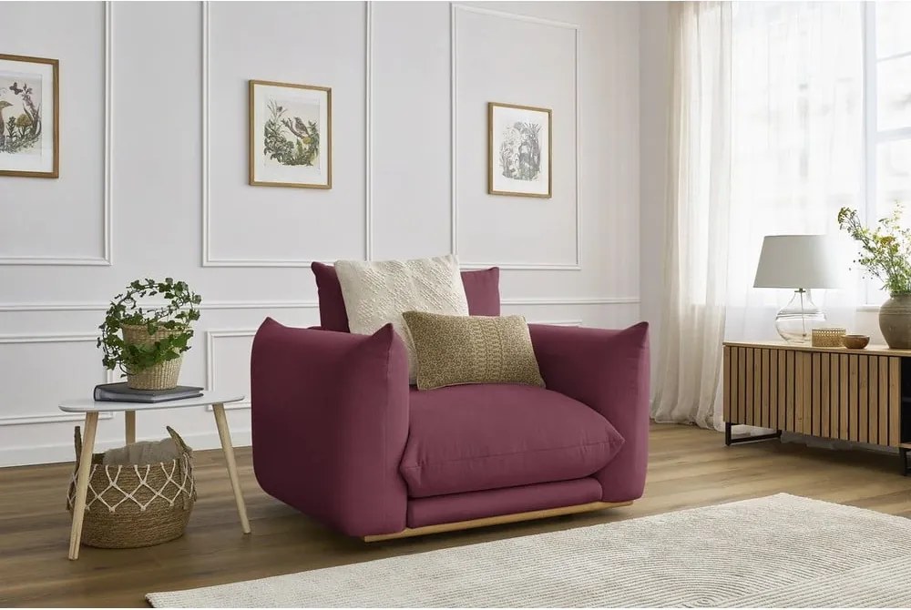 Borvörös fotel Ernest – Bobochic Paris