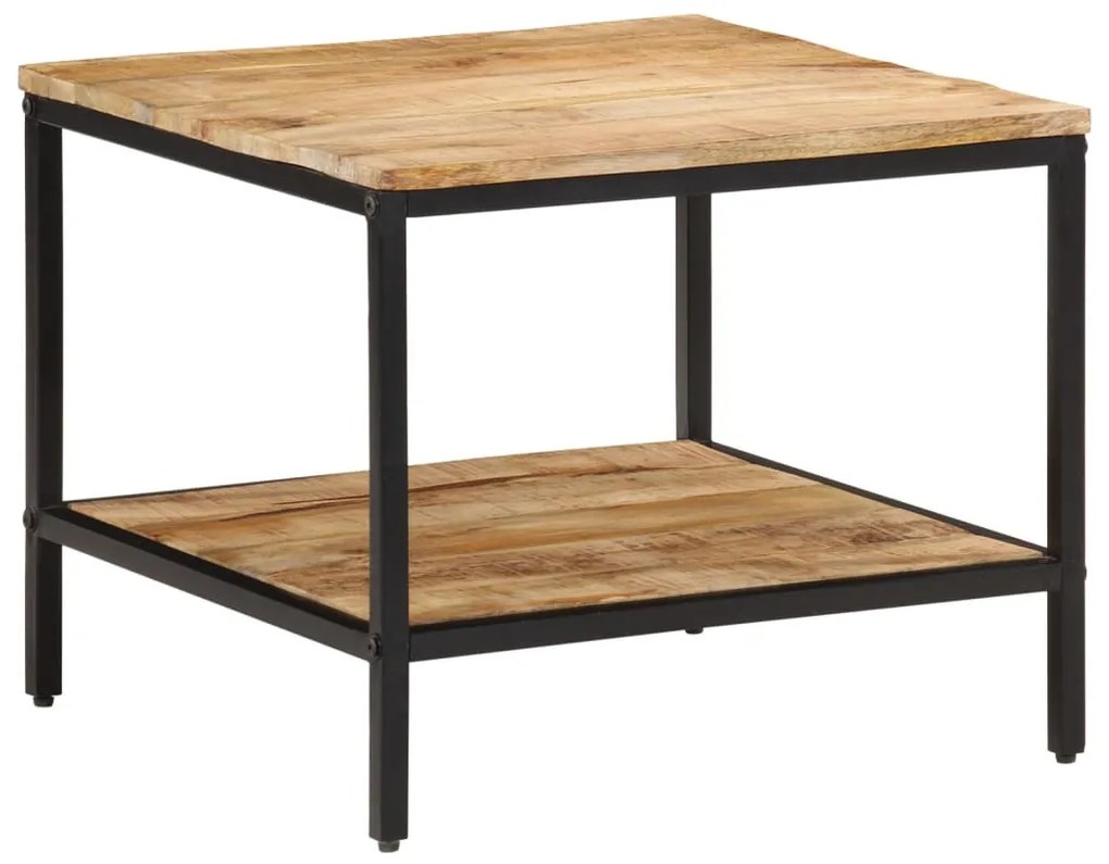 tömör nyers mangófa dohányzóasztal 55 x 55 x 45 cm