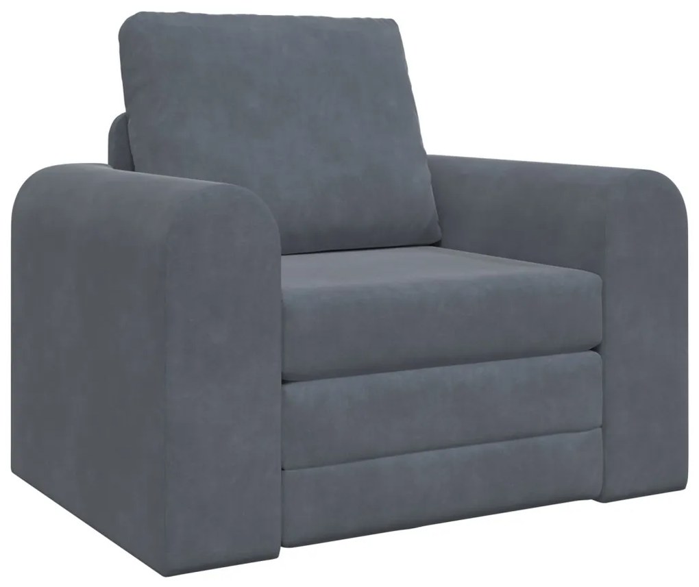 Földi Sofa Bed 2 az 1-ben Sötétszürke 98x71x83 cm Bútor