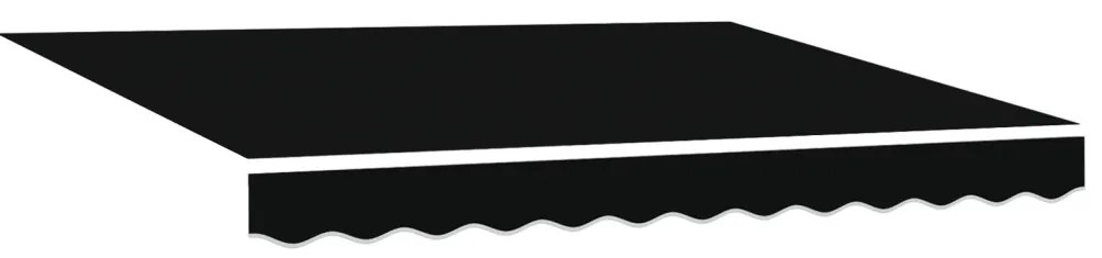 Manuális Behúzható Napernyő Fekete 300x250 cm