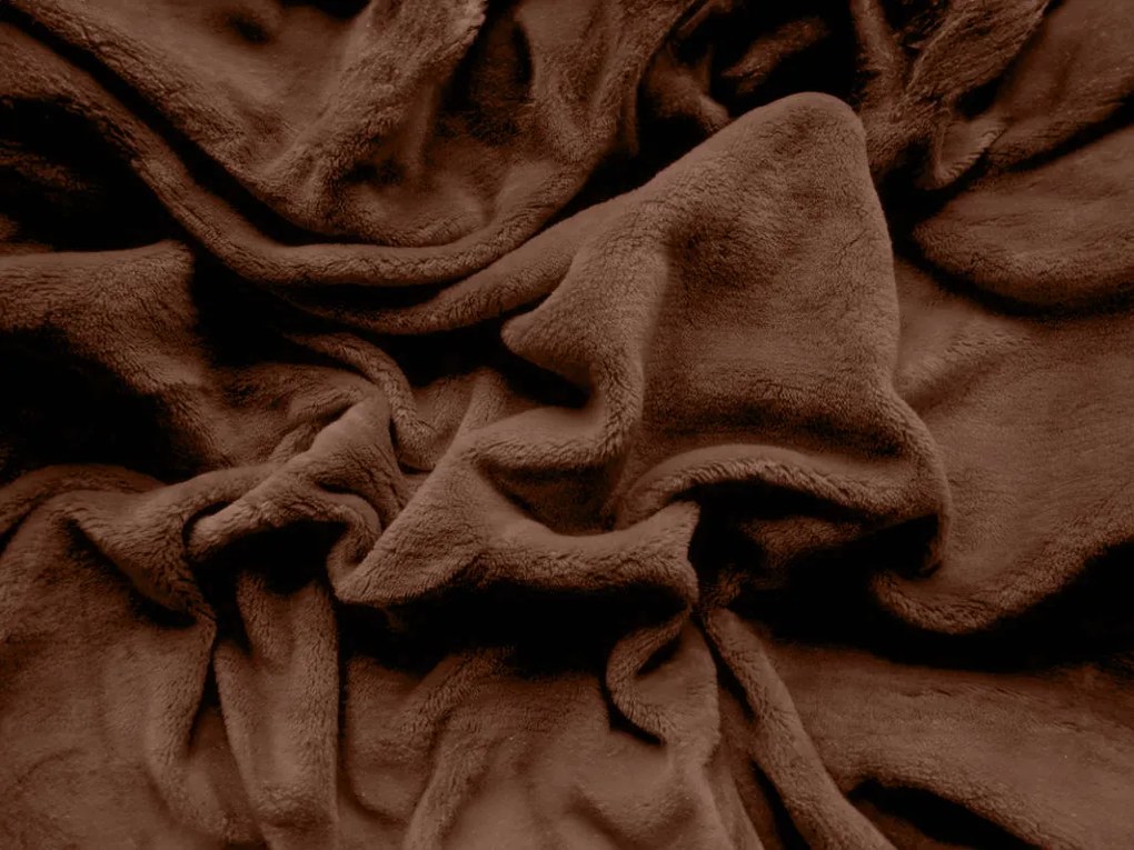 Mikroszálas lepedő BRONE 180x200 cm barna