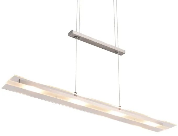 Szürke LED függőlámpa üveg búrával Milos – Trio