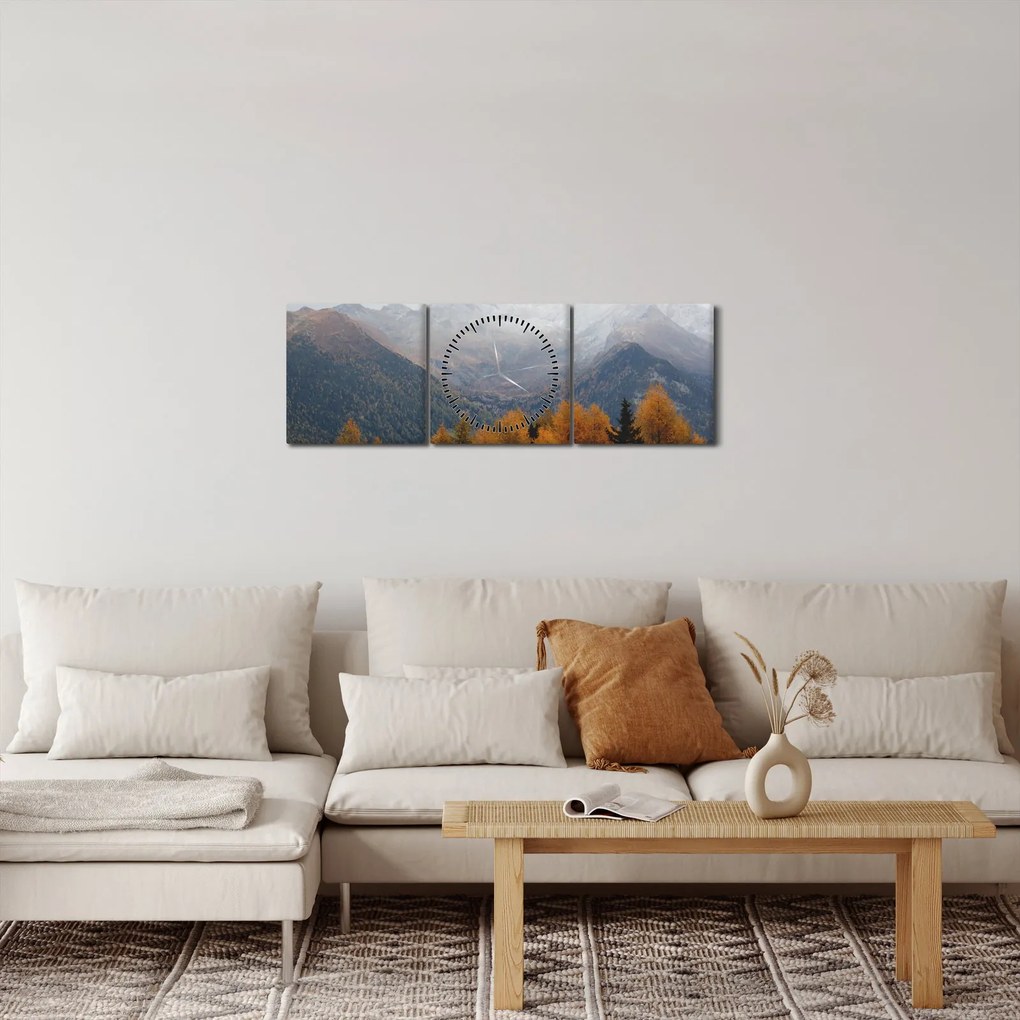 Kép - Kilátás a hegyre (órával) (90x30 cm)