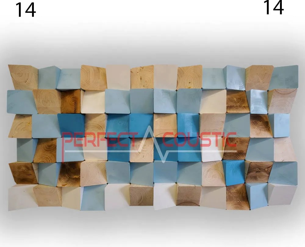 Art nagy kockás akusztikai diffúzorok 60x60x6cm- 14 színben - 10-es színkód , 1db 70x70x10cm Egybecsomagolva, szállítással