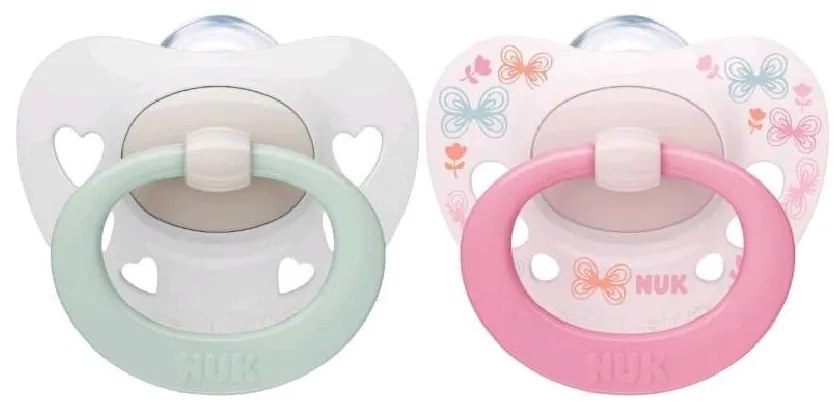 Baba cumi NUK Signature 0-6h 2 db lány, vel. 0-6 h