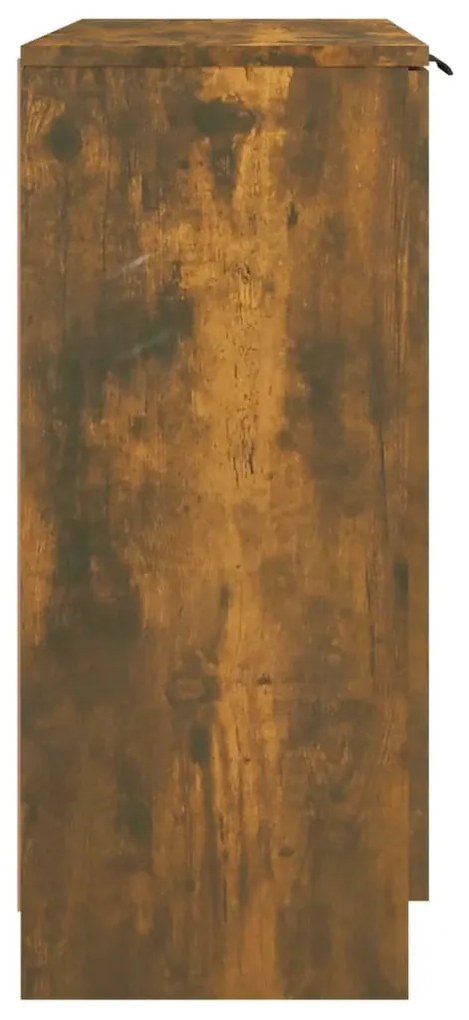 Füstös tölgy színű szerelt fa tálalószekrény 60 x 30 x 70 cm