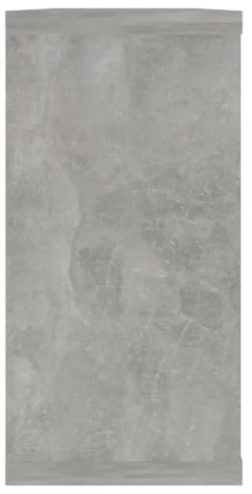 2 db betonszürke szerelt fa fali polc 100 x 15 x 30 cm