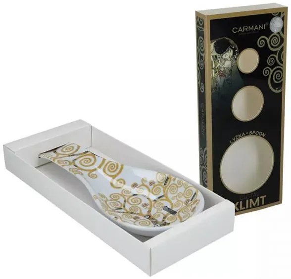 Klimt porcelán fakanáltartó díszdobozban - Életfa