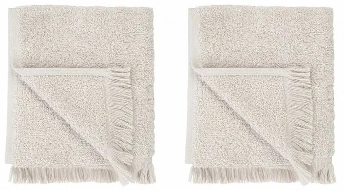 Krémszínű pamut törölköző szett 2 db-os 30x50 cm FRINO – Blomus