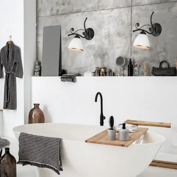 Fali lámpa RETRO II 1xE27/60W/230V matt fekete