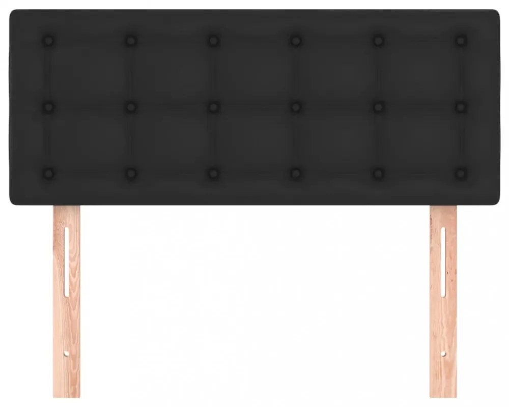 fekete műbőr fejtámla 100x5x78/88 cm