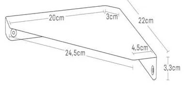 Fekete fém fali sarokpolc 22 cm Tower – YAMAZAKI