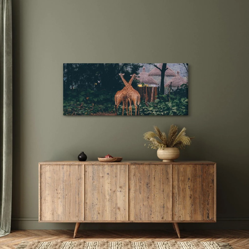 Két zsiráf képe (120x50 cm)