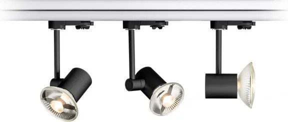 RENDL FAX háromáramkörös sínre fekete 230V LED GU10 12W