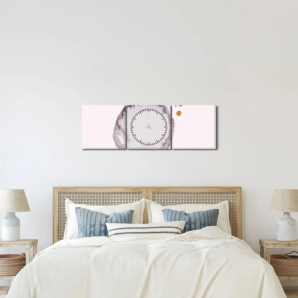 Kép - Lila minimalizmus N⁰4 (órával) (90x30 cm)