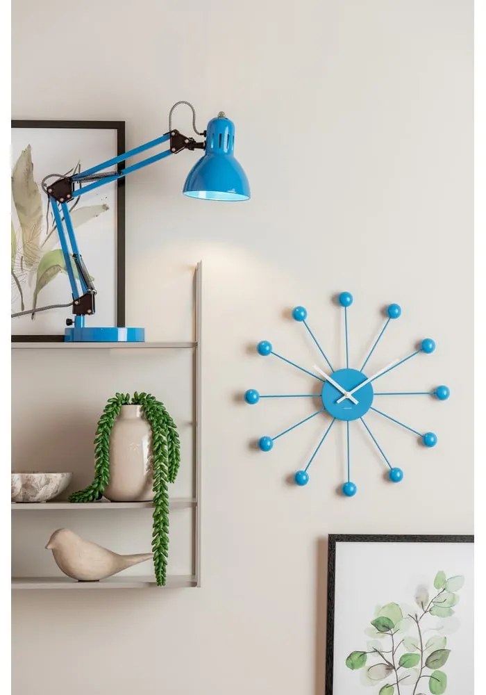 Világoskék asztali lámpa fém búrával (magasság 52 cm) Funky Hobby – Leitmotiv