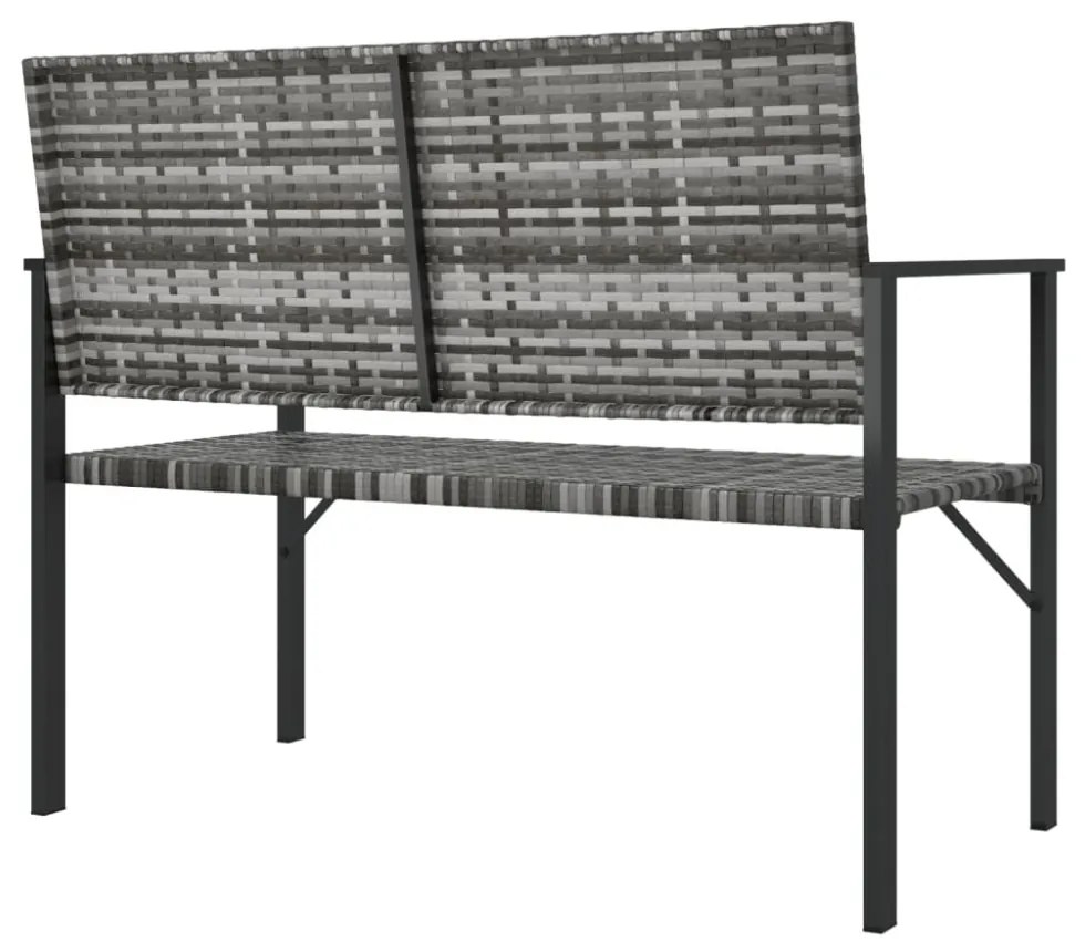 2-személyes szürke polyrattan kerti pad