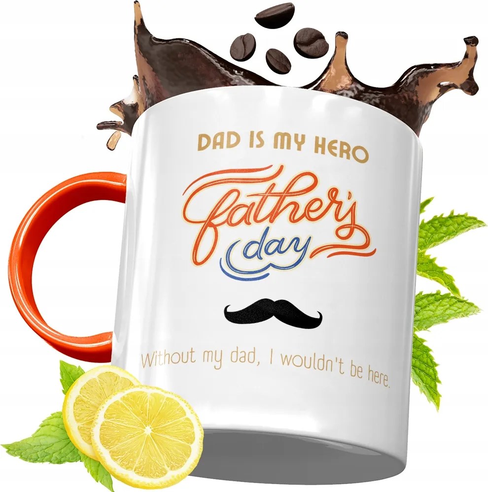 Narancssárga Bögre Apák Napjára Ajándék fényképes nyomtatással