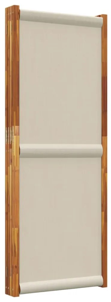 világosszürke 4 paneles térelválasztó 280 x 180 cm