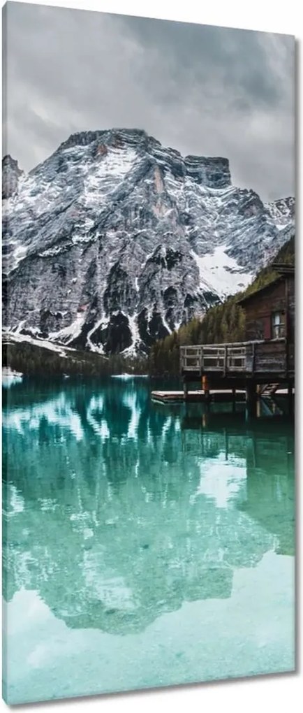 Vászonkép 55x115 Faház a hegyekben