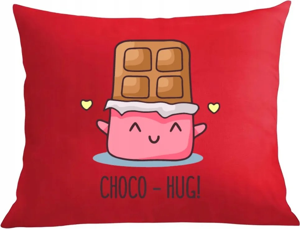 Párna párnahuzat nyomott mintás Csokoládé ölelés