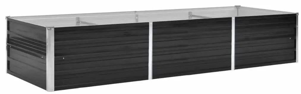 vidaXL antracitszürke horganyzott acél kerti magaságyás 240x80x45 cm