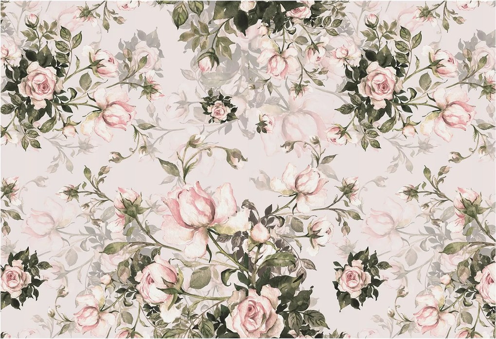 Dekoratív fotótapéta falra Könnyű összeszerelés Virágmintás 152x104 Ragasztó