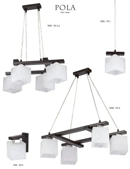 Jupiter 1097 - PO 3 - Csillár POLA 3xE27/60W/230V wenge