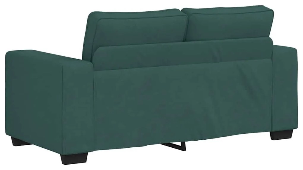 kétszemélyes sötétzöld szövet kanapé 120 cm