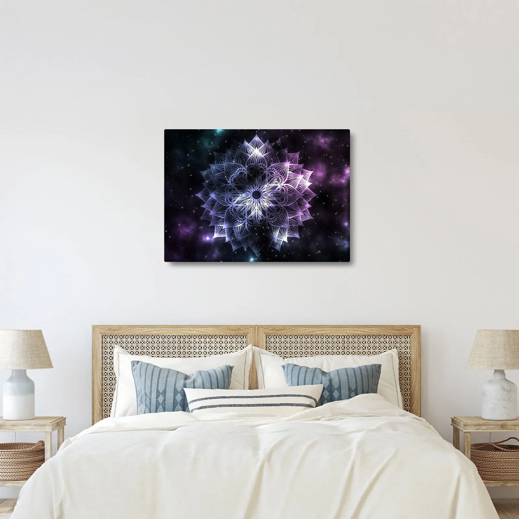 Kép - Lótusz mandala az űrben (70x50 cm)