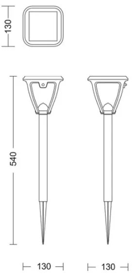 Philips - LED Napelemes lámpa VAPORA LED/1,5W/3,7V 1500 mAh IP44
