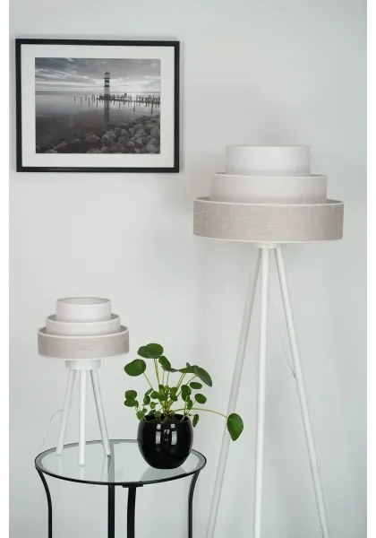 Brilagi - Állólámpa ALASKA LUNETA 1xE27/15W/230V szürke/krémes