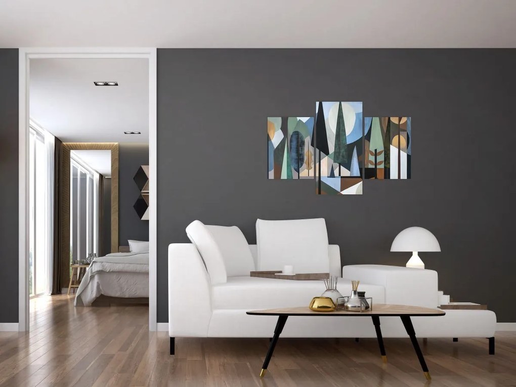 Kép - Természetes geometriai absztrakció II. (90x60 cm)