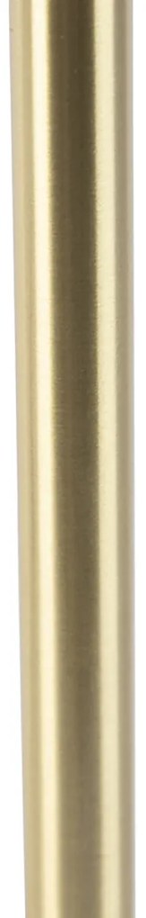 Klasszikus asztali lámpa sárgarézzel és Granny árnyékolóval zöld 30 cm - Simplo