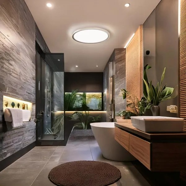 Solight WO825-LED fürdőszobai mennyezeti lámpatest ACATE, 18W/230V, 3000/4000/6000K, átmérő 22 cm, IP54