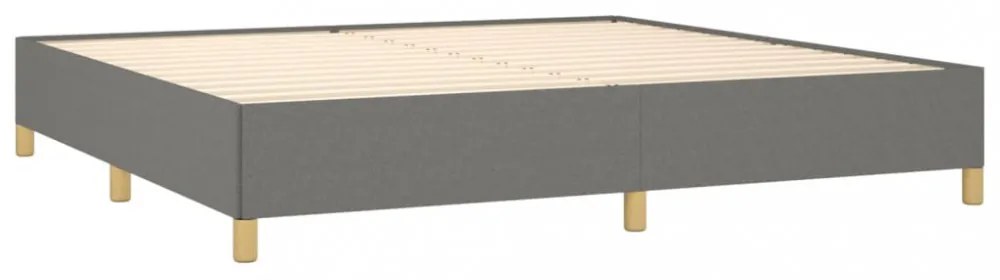 sötétszürke szövet ágykeret matrac nélkül 200 x 200 cm
