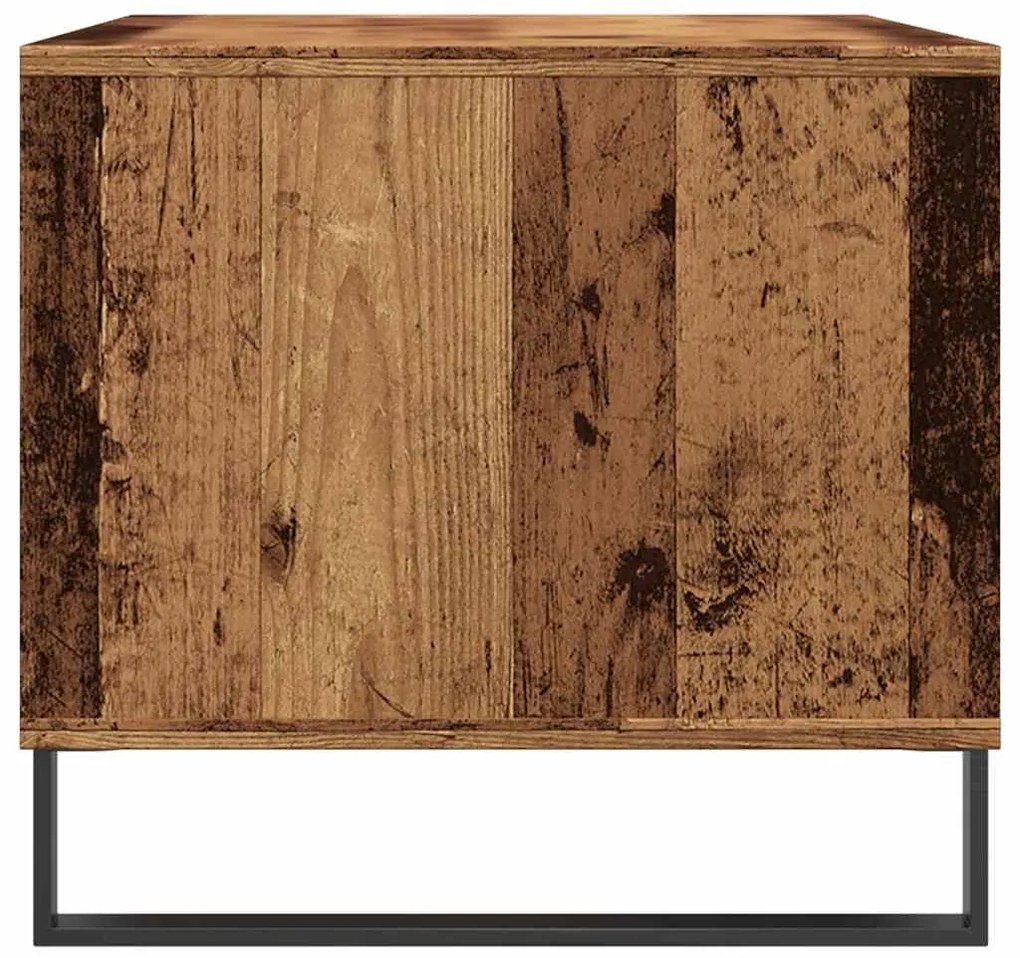 antik fa színű szerelt fa dohányzóasztal 90 x 49 x 45 cm