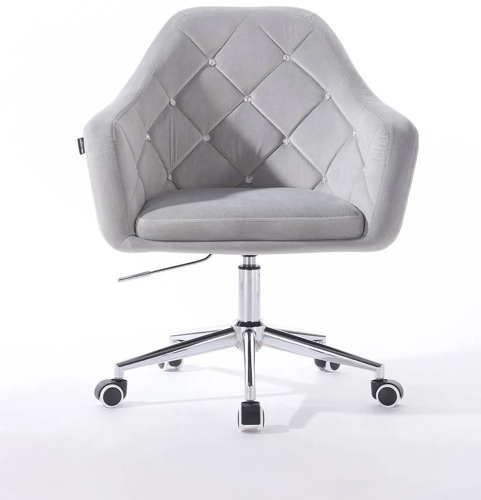 HR830K Acél Modern Velúr Szék Krómozott lábbal