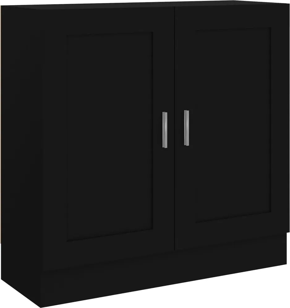 vidaXL fekete szerelt fa könyvszekrény 82,5 x 30,5 x 80 cm