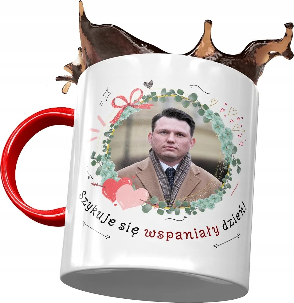 Piros Bögre Sławomir Mentzen XD Ajándék Nyomtatott Fotóval