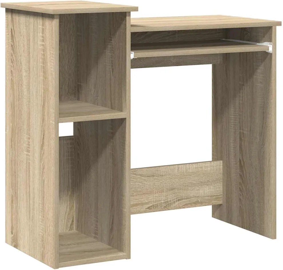 vidaXL Sonoma-tölgy forgácslap íróasztal polcokkal 84x40x78 cm