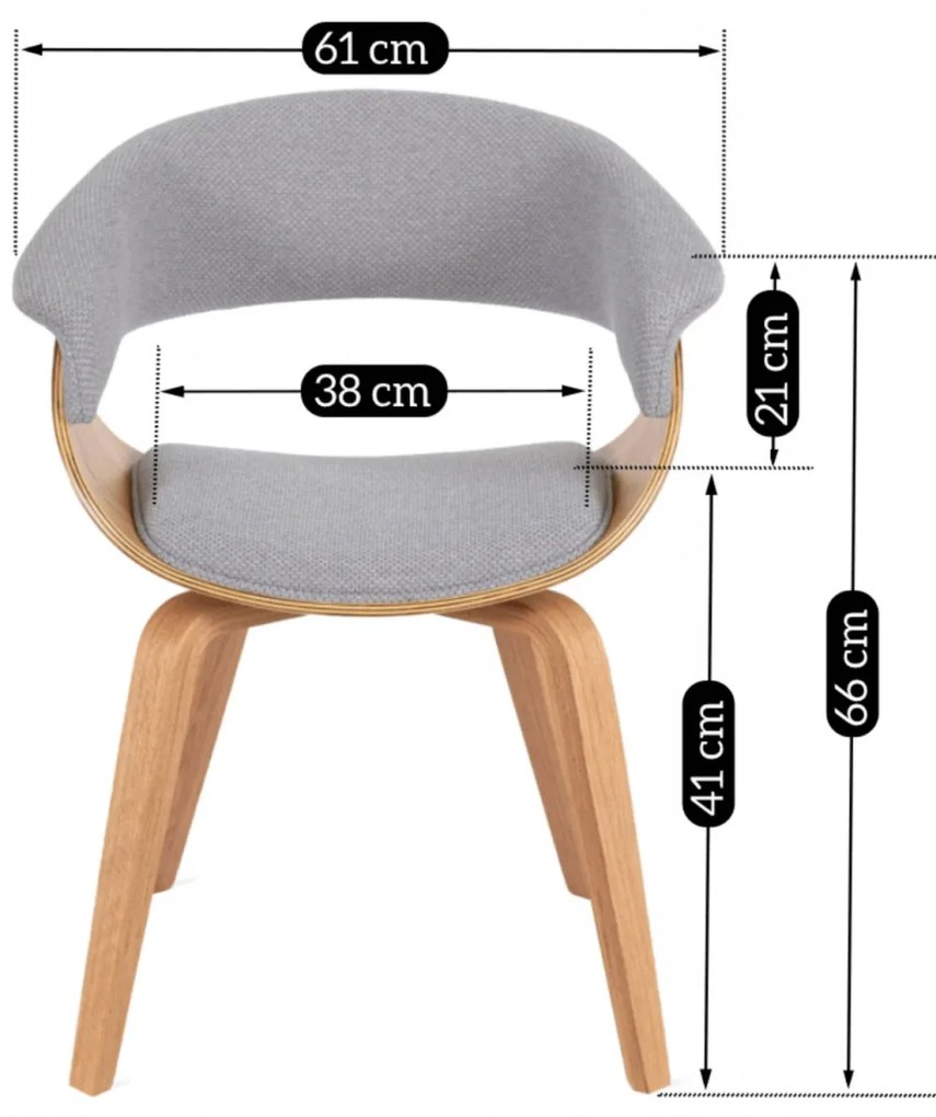 Elegáns Étkezőszék Szürke/Aranytölgy Színben. GARY 2